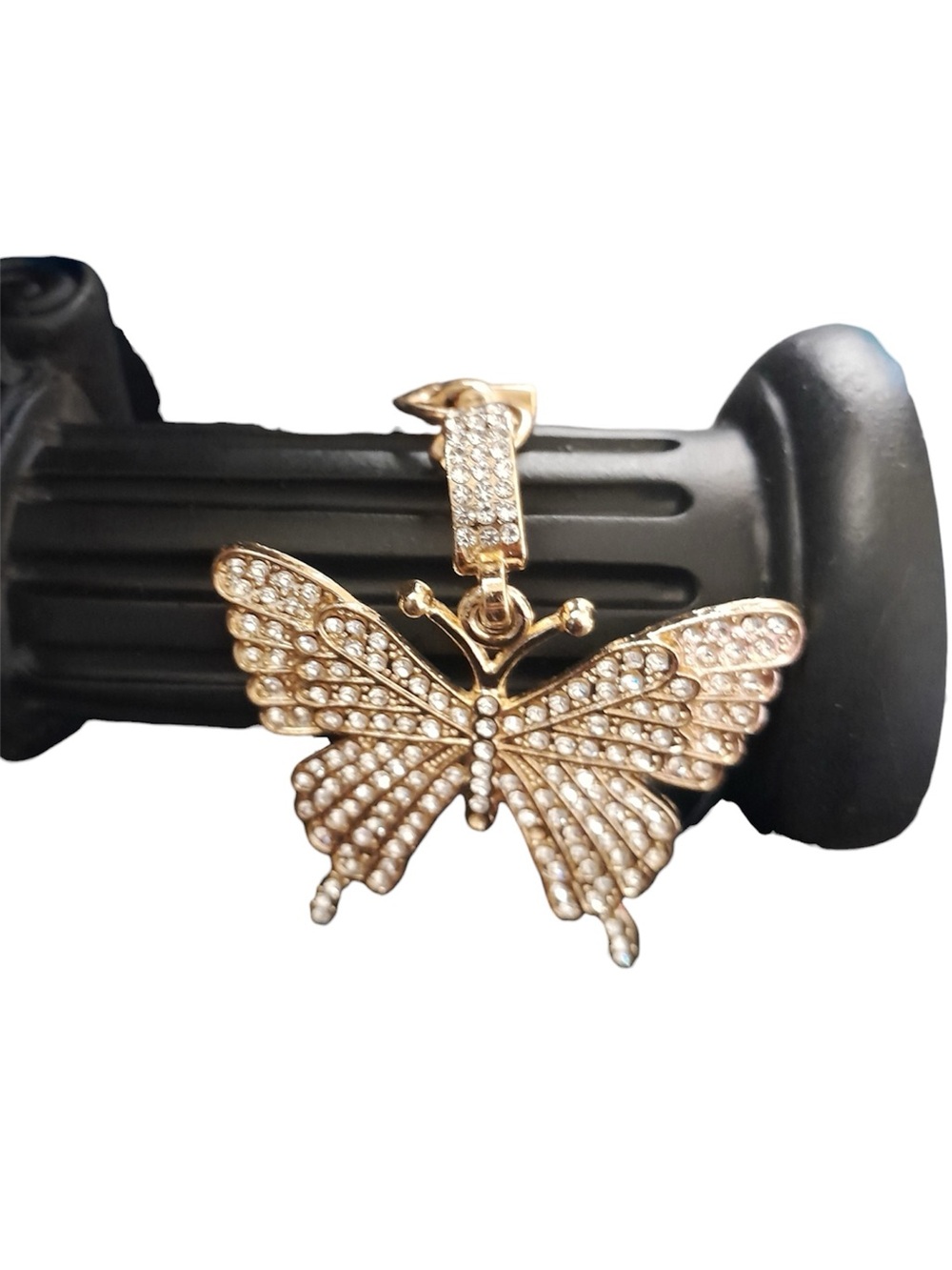 Butterfly Purse Charm Rhinestone Crystal Keychain 1pc